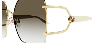 Gucci GG1562S women Gold Oversize Sunglasses