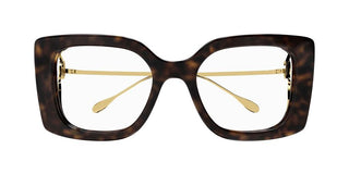 Gucci Gg1567o Women Havana Butterfly Eyeglasses