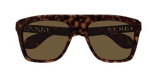 Gucci GG1570S men Havana Squared Sunglasses