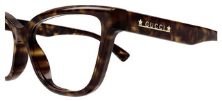 Gucci Gg1589o Women Havana Butterfly Eyeglasses