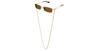 Gucci Gg1600s Women Gold Squared Sunglasses