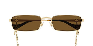 Gucci Gg1600s Women Gold Squared Sunglasses