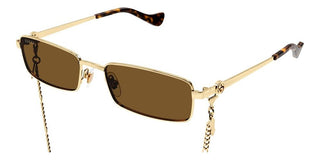 Gucci Gg1600s Women Gold Squared Sunglasses