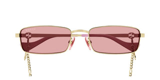 Gucci Gg1600s Women Gold Squared Sunglasses