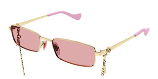 Gucci Gg1600s Women Gold Squared Sunglasses