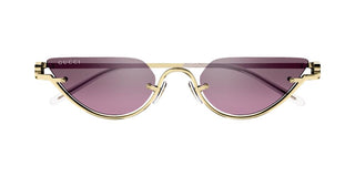 Gucci Gg1603s Women Gold Cat Eye Sunglasses