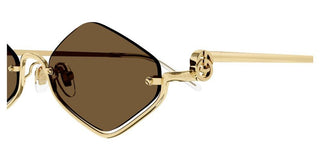 Gucci Gg1604s Women Gold Geometric Sunglasses