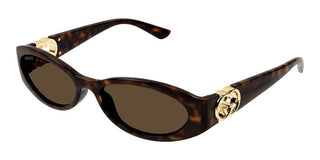 Gucci Gg1660s Women Havana Oval Sunglasses