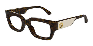 Gucci Gg1666o Women Havana Squared Eyeglasses