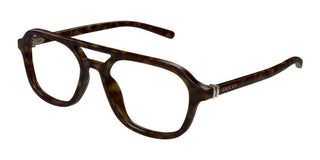 Gucci GG1673O men Havana Pilot Eyeglasses