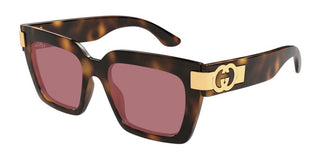 Gucci Gg1689s Women Havana Butterfly Sunglasses