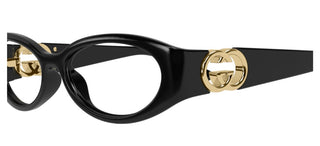 Gucci Gg1693o Women Black Oval Eyeglasses