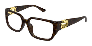 Gucci Gg1694o Women Havana Squared Eyeglasses