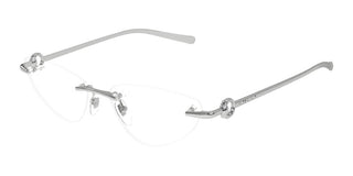 Gucci Gg1702o Women Silver Cat Eye Eyeglasses