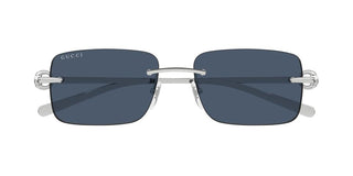 Gucci Gg1703s Men Silver Squared Sunglasses