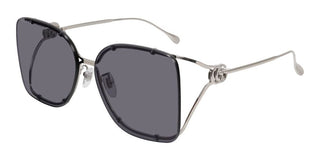 Gucci Gg1713s Women Silver Oversize Sunglasses