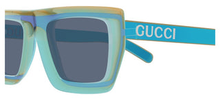 Gucci Gg1723s Unisex Blue Squared Sunglasses