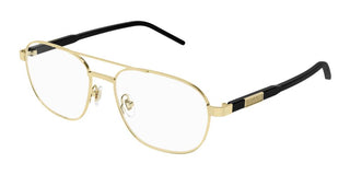 Gucci GG1800O men Gold Squared Eyeglasses