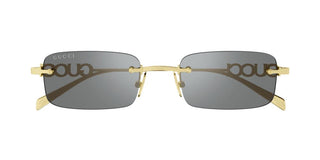 Gucci Gg1808s Men Gold Squared Sunglasses