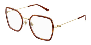 Gucci GG1850O women Havana Squared Eyeglasses