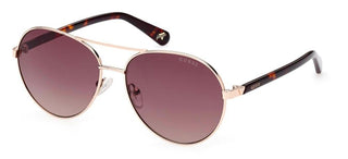 Guess Gu5213 Unisex Gold Pilot Sunglasses