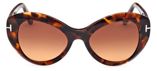 Tom Ford GUINEVERE FT 1084 women Havana Butterfly Sunglasses