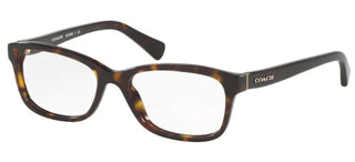 Coach HC 6089 women Havana Squared Eyeglasses