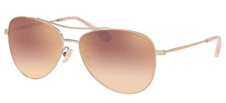 Coach HC 7079 women Gold Pilot Sunglasses