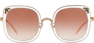 Coach HC 7101B women Rose gold Butterfly Sunglasses