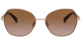 Coach HC 7112 women Rose gold Butterfly Sunglasses