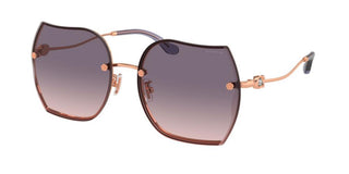 Coach HC 7146BD women Rose gold Butterfly Sunglasses