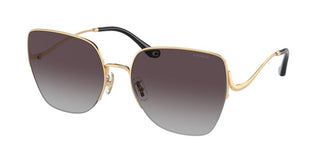 Coach HC 7156D women Gold Geometric Sunglasses