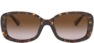 Coach HC 8278 women Havana Geometric Sunglasses