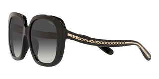 Coach HC 8323U women Black Squared Sunglasses