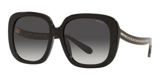 Coach HC 8323U women Black Squared Sunglasses