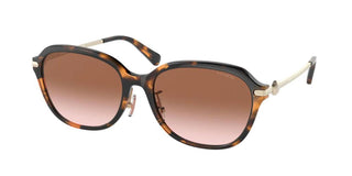 Coach HC 8332D women Havana Rectangle Sunglasses