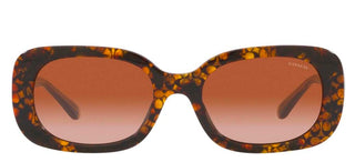 Coach HC 8358U women Havana Geometric Sunglasses