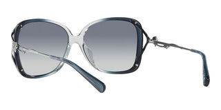 Coach HC 8372BU women Blue Squared Sunglasses