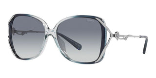 Coach HC 8372BU women Blue Squared Sunglasses