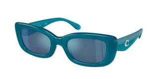 Coach HC 8390U women Blue Rectangle Sunglasses