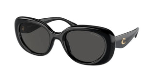 Coach HC 8391U women Black Oval Sunglasses