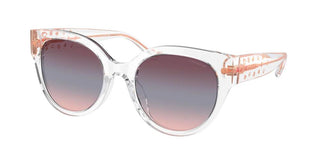 Coach HC 8393U women Transparent Round Sunglasses