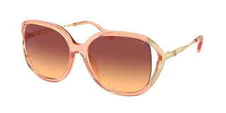 Coach HC 8396U women Rose gold Squared Sunglasses