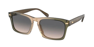 Coach HC 8397U men Green Squared Sunglasses