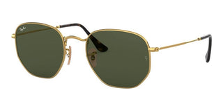 Ray-Ban HEXAGONAL METAL RB 3548N unisex Gold Geometric Sunglasses