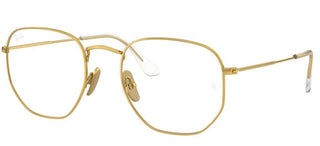 Ray-Ban HEXAGONAL RX 8148V unisex Gold Geometric Eyeglasses