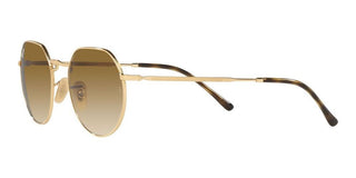 Ray-Ban JACK RB 3565 unisex Gold Round Sunglasses