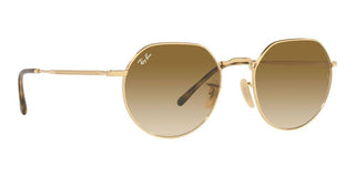 Ray-Ban JACK RB 3565 unisex Gold Round Sunglasses