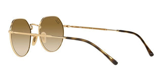 Ray-Ban JACK RB 3565 unisex Gold Round Sunglasses