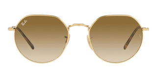 Ray-Ban JACK RB 3565 unisex Gold Round Sunglasses